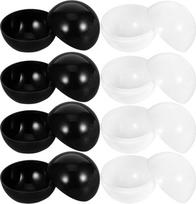 ULTECHNOVO Pack of 8 Gacha Ball Claw Machine Capsules Vending Machine Balls Prices for Chewing Gum Machines Toy Capsules Vending Machine Coffee Capsules Chewing Gum Capsules Price Machine Black