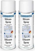 WEICON Silikoninis purškiklis 400 ml, apsauginis priežiūros ir tepimo skystis plastikui, gumai ir metalui, skaidrus, 2 vnt.