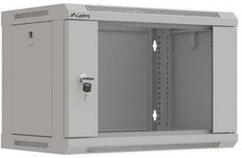 Lanberg Prie sienos montuojama 19" 6u 540x350 rack spintelė, pilka, stiklinės durys (plokštos konstrukcijos)