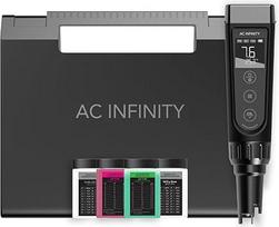 "AC Infinity Hydroponic Meter Pro Kit" didelio tikslumo skaitmeninis pH rašiklis su ± 0,01 pH tikslumu ir keičiamu zondu "viskas viename" temperatūros druskos kiekio EC TDS pH matuoklis vandens hidroponikos augalams