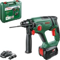 "Bosch" namų ir sodo akumuliatorinis gręžtuvas, universalus 18 V plaktukas (1 x akumuliatorius 4,0 Ah, 18 V sistema, skirtas gręžimui, gręžimui plaktuku, kalimui ir varžtų įsukimui, dėkle)