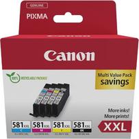 "Canon" CLI-581XXL didelio našumo originalios rašalo kasetės, 4 vnt. (juoda, žydra, purpurinė, geltona) - kartoninė pakuotė