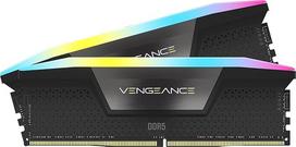 "Corsair VENGEANCE RGB DDR5 RAM 32GB (2x16GB) 6000MHz CL36 "Intel XMP iCUE" suderinama kompiuterio atmintis - juoda (CMH32GX5M2E6000C36)