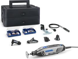 "Dremel 4250" daugiafunkcinis įrankis 175 W, kintamo greičio 5 000-35 000 aps./min, daugiafunkcinių įrankių rinkinys su 6 priedais, 1 "Dremel" dėžutė, 128 priedai pjovimui, graviravimui, šlifavimui, galandimui, gręžimui, frezavimui