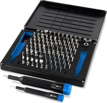 "iFixit Manta" tiksliųjų antgalių rinkinys, tiksliųjų antgalių rinkinys su 2 atsuktuvais ir 112 antgalių: Mini antgaliai (4 mm) elektronikai ir 1/4 colio standartiniai antgaliai