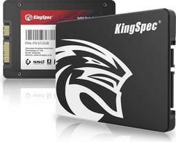 "KingSpec" 512GB 2,5 colio SATA kietasis diskas Vidinis SSD diskas SATA 3 Vidinis SSD diskas 3D NAND Flash, 2,5 colio, suderinamas su staliniais ir nešiojamaisiais kompiuteriais