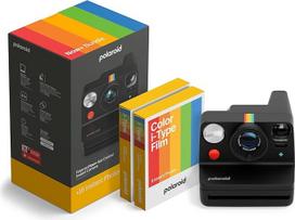"Polaroid" - "Now+ Gen 3" - momentinis fotoaparatas su "Bluetooth" ryšiu - fotoaparato ir spalvotos juostos (16 nuotraukų) rinkinys, juodas (6562)