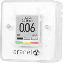 "SAF Aranet" radiacijos detektoriaus dozimetras Nešiojamasis matuoja jonizuojančiosios spinduliuotės dozės normą ir bendrąją dozę, E-Ink ekranas, 4 metų baterijos veikimo laikas, "Bluetooth" ryšys, nemokama programėlė su grafika
