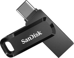 "SanDisk Ultra Dual Drive Go" USB-C tipo diskas, 64GB ("Android" išmaniojo telefono atminties įrenginys, C tipo USB prievadas, 150MB/s skaitymo greitis, galima naudoti kaip raktų pakabuką)