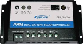 "SolaMr" 10A PWM saulės įkrovimo valdiklis 12V/24V, skirtas dvigubo akumuliatoriaus įkrovimui, saulės įkrovimo valdiklis su LED indikatoriumi, skirtas nameliams ant ratų, karavanams ir valtims (10A)