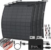 "Solarway" 900 W galios balkono elektrinė 800 W, sukomplektuotas lizdas - lanksčios 225 W saulės baterijos - saulės sistemos komplektas - nereikia laikiklių, pridedami kabelių raiščiai