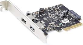 "StarTech.com" 2 prievadų USB PCIe adapteris - 10Gb/s kiekvienam prievadui - USB 3.2 Gen 2 Type-A PCI Express 3.0 x2 Host Controller Expansion Card - papildoma kortelė - pilno/žemo profilio - "Windows" ir "Linux" (PEXUSB312A3)
