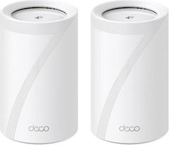 "TP-Link Deco BE65 WI-FI Mesh WLAN" rinkinys (2 vnt.), BE9300 trijų dažnių maršrutizatorius ir kartotuvas (6 GHz, 2,5Gb/s eterneto prievadas, 9Gb/s "WiFi" greitis, WPA3, 320 MHz kanalai)