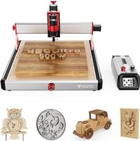 "Twotrees TTC450 Ultra CNC frezavimo staklės, 500 W CNC medienos frezavimo staklės, 3 ašių graviravimo staklės su kontroliniu langeliu ir GRBL valdymu medienai, akrilui, aliuminiui, darbinis plotas 460 x 460 mm