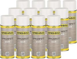 12x BREHMA baltas purškiamasis tepalas su PTFE -50°C iki +170°C, tepalas, tepalas