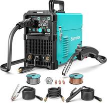 145A MIG suvirinimo aparatas 220V Flux MIG/Lift TIG/MMA 3-in-1 Suvirinimo aparatas be dujų IGBT inverterio suvirinimo aparatas su sinerginiu vielos padavimu Skaitmeninis ekranas profesionalams pradedantiesiems
