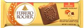 Pieniško šokolado plytelės FERRERO ROCHER, su lazdyno riešutais ir karamelės įdaru, 31,5 g