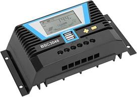 30A saulės energijos įkrovos valdiklis BSC3048 su išmaniuoju aptikimu, 12V/24V/36V/48V automatiniu įtampos reguliavimu, PWM saulės energijos valdiklis, skirtas fotovoltinėms sistemoms, LED ekranas, apsauga nuo perkrovos
