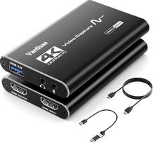 4K HMDI vaizdo įrašymo kortelė, USB 3.0 HDMI vaizdo įrašymo įrenginys, vaizdo įrašymo kortelė transliacijai, Full HD 1080P, skirta žaidimams įrašyti, Plug & Play