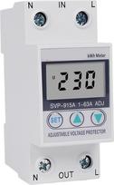 63A 220V Din Rail reguliuojamas įtampos apsauginis relinis srovės ribotuvas su Wattmeter kWh matuokliu Energijos suvartojimas (80A)