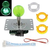 Arcade LED Joystick Sanwa Style Fight Game Joystick LED Stick Retro Joy Circular Octagonal Limiter for Retro Pie Raspberry Pi Mamma Jamma