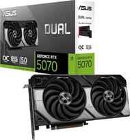 ASUS Dual GeForce RTX RTX 5070 12GB GDDR7 OC Edition žaidimų vaizdo plokštė (NVIDIA Blackwell architektūra ir DLSS 4, 2,5 lizdo konstrukcija, SSF, PCIe 5.0, 3X DisplayPort 2.1b, 1x HDMI 2.1b)