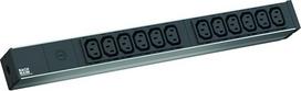 Bachmann 19'''' 1HE Leistuvė 12x IEC320 C13, su IEC C14 lizdu