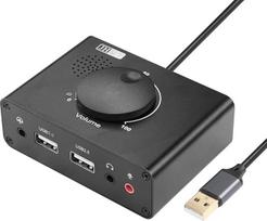 CERRXIAN R USB išorinė garso kortelė su garsumo valdymu, USB3.0 garso adapteris su 3,5 mm sąsaja ir USB sąsaja, skirtas kompiuteriui, nešiojamajam kompiuteriui, staliniam kompiuteriui, "Mac" kompiuteriui, klaviatūrai, ausinėms, stiprintuvui, mikrofonui