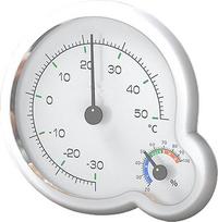 Doppelter Thermograph für Luftfeuchtigkeit - analoges Hygrometer, transparentes Skalenmessgerät mit präziser Temperatur- und Luftfeuchtigkeitsmessung, langlebiges Design für die Überwachung der Innenu