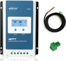EPEVER MPPT įkrovos valdiklis 30A 12V/24V automobilio Max PV 100V saulės kolektorių reguliatorius Bendra neigiama įvesties galia 390W/780W su LCD ekranu, skirtas sandariai užlietai ličio gelio AGM baterijai (Tracer3210AN)