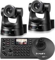 FoMaKo NDI HX3 PTZ kameros rinkinys, 20x optinio priartinimo AI automobilio sekimas, su 3G-SDI/HDMI/USB3.0/LAN (PoE), skirtas "YoTube vMix OBS" tiesioginei transliacijai, su 2*KN20A Pro NDI kamera + 1* NDI PTZ valdiklis (BN202)