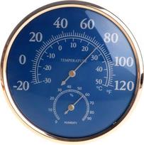 Innenthermometer, Hygrometer, Luftfeuchtigkeitsmonitor, Temperatur und Luftfeuchtigkeitsmesser mit ℃ / ℉ für Humidore, Keller, Schrank, rundes Thermometer Vintage Stil