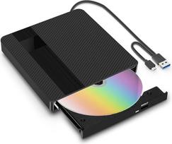 Išorinis CD/DVD diskas su C tipo USB 3.0 išoriniu DVD įrašymo įrenginiu CD/DVD +/-RW nešiojamasis diskas, skirtas nešiojamiesiems kompiuteriams ir "Mac OS", skirtas "MacBook", skirtas "Windows 11/10/8/7/XP Linux" OS