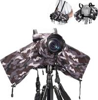 JJC Nailoninis fotoaparato dangtelis nuo lietaus "Canon", "Sony", "Nikon" fotoaparatams ir objektyvams ≤ 230 mm ilgio, dirželis ir trikojo laikiklis, užtrauktuko langelis, neslystantys objektyvų dangteliai