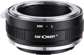 K&F CONCEPT objektyvo adapteris NIK-L Rankinis fokusavimas, suderinamas su Nikon F objektyvu ir L-mount fotoaparato korpusu