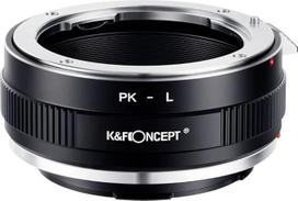 K&F CONCEPT PK-L rankinio fokusavimo objektyvo laikiklio adapteris, suderinamas su "Pentax" K(PK) objektyvais ir L-mount fotoaparato korpusu