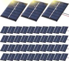 Kanayu 40 vnt. 3V 120 mA mini saulės elementų "pasidaryk pats" sistemos rinkiniai epoksidinės plokštės modulio fotovoltinių elementų įkroviklis 60x55 mm šviesos žibintuvėlio įkrovikliui