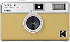 KODAK Ektar H35 35 mm pusės formato juostinis fotoaparatas, daugkartinio naudojimo, be fokusavimo, lengvas, paprastas naudoti (smėlio spalvos) (juosta ir AAA baterija neįtraukta)