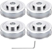 QUARKZMAN GT-2 diržo skriemulys Sinchroninis ratas 80 dantų 10 mm skylė Tinka 10 mm pločio diržui Aliuminio lydinio laikrodžio diržo skriemulys su veržliarakčiu, skirtas 3D spausdintuvui, CNC mašinai 4 vnt.
