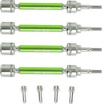 RC-Antriebswelle aus Stahl, verstellbar, stabil, vorne und hinten, Getriebewelle für 1/10 MAXX 2.0 (Grün)
