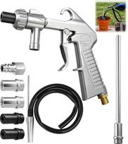 Smėliavimo pistoleto suslėgtu oru rinkinys, smėliavimo įrenginiai su ilgu antgaliu, 5 mm/6 mm kalibras, siurbimo transporteris, 1 m guminė žarna, oro įsiurbimo jungtis, nuriebalinimo ir smėliavimo priemonė