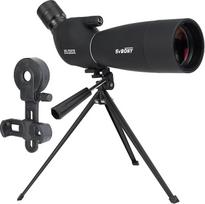 Svbony SV28PLUS taikiklis su trikojo telefono adapteriu, 25-75 x 70 mm diapazonas, su A5 bordo raudonos spalvos FMC BAK4 IP65 vandeniui atspariu taikikliniu šautuvo optiniu taikikliu, skirtu suaugusiesiems, šaudymui iš lanko, paukščių stebėjimui