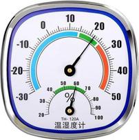 Termometras Higrometras Wandmontage, Innen/Außen, 2 in 1 Temperatur- und Luftfeuchtigkeitsmesser mit ABS-Gehäuse und Glaslinse, -30 bis 50 ℃ / 20-99% RH für Haus, Büro und Garten