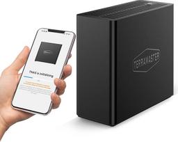 TERRAMASTER F4 SSD NAS saugykla - 4 lizdų visų SSD NAS serveris N95 QuadCore CPU, 8GB DDR5 RAM, 5GbE prievadas, delno dydžio didelio našumo tinklo saugykla (be disko)