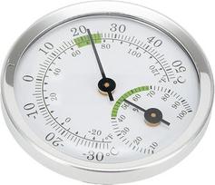 Thermometer und Hygrometer aus Aluminiumlegierung, Wandmontage, Temperatur- und Luftfeuchtigkeitsmesser mit einfacher Ablesung für Haushalt, Büro, Werkstatt, Schulüberwachung