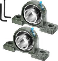 UCP210 50 mm skylės savaime išsilyginantis kietojo ketaus pagrindo pagalvinis blokinis guolis iš chromuoto plieno (2 vnt.)