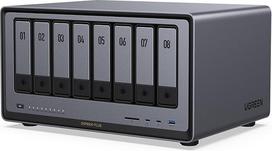 UGREEN NASYNC DXP8800 Plus 8 lizdų stalinis NAS, "Intel i5 1235u" 10 branduolių procesorius, 8GB DDR5 RAM, 128GB SSD, 2 x 10GbE, 2 x M.2 NVMe lizdas, 8K HDMI, 2 x TBT4 (be kietojo disko)