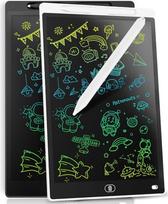 [2 dalys] LCD rašymo lenta, 12 colių, "Genialba" spalvinga LCD rašymo planšetė, LCD rašymo planšetė, elektroninė planšetė, grafinė planšetė vaikų žaidimams 2 3 4 5 6 7 metų berniukams mergaitėms (juoda ir balta)