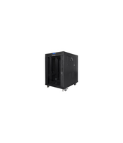 Lanberg | Rack cabinet 19" free-standing 15U/800x1000 (flat pack) with glass door, LCD | FF01-8015-12BL | Black