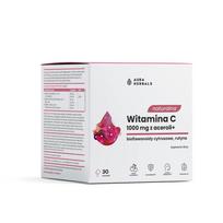 AURA HERBALS natūralus vitaminas C 1000 mg iš acerolos vaisių, pakeliais (30 vnt.)